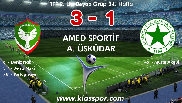 Amed Sportif 3 - A. Üsküdar 1