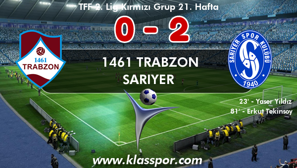 1461 Trabzon 0 - Sarıyer 2