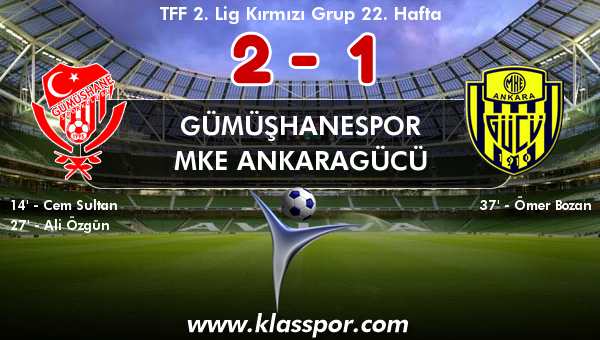 Gümüşhanespor 2 - MKE Ankaragücü 1