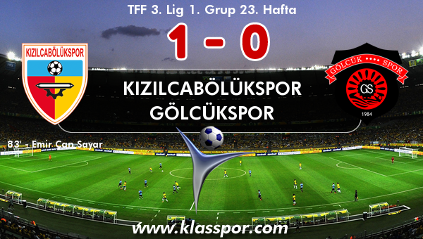 Kızılcabölükspor 1 - Gölcükspor 0