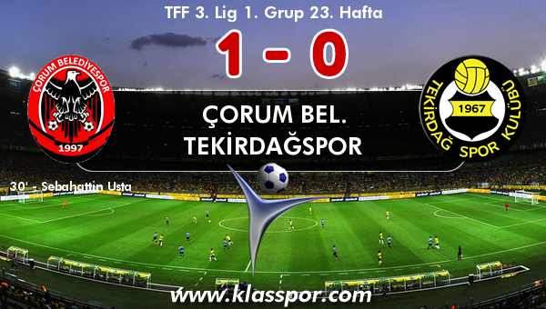 Çorum Bel. 1 - Tekirdağspor 0