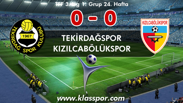 Tekirdağspor 0 - Kızılcabölükspor 0