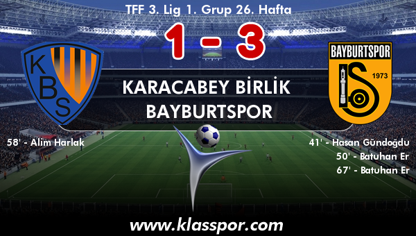 Karacabey Birlik  1 - Bayburtspor 3