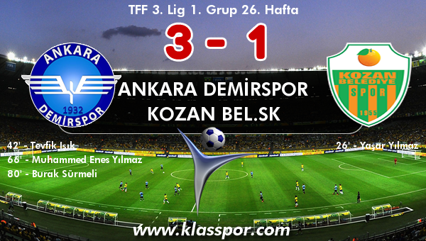 Ankara Demirspor 3 - Kozan Bel.SK 1