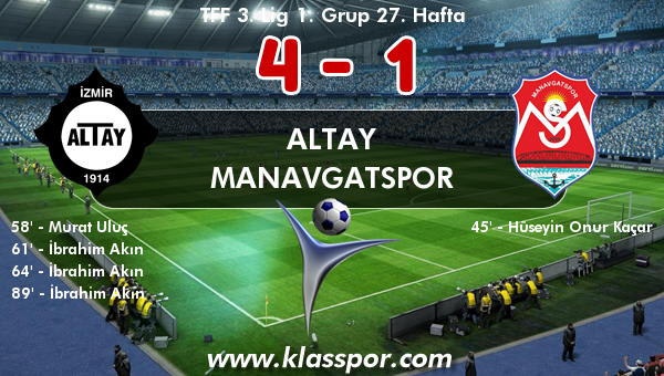 Altay 4 - Manavgatspor 1