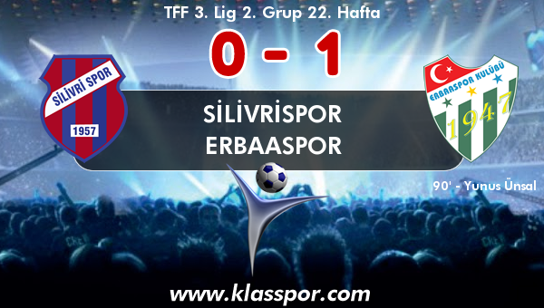 Silivrispor 0 - Erbaaspor 1