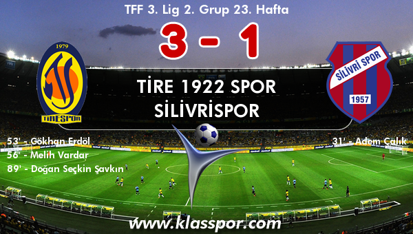 Tire 1922 Spor 3 - Silivrispor 1