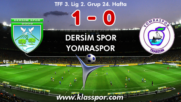 Dersim Spor 1 - Yomraspor 0