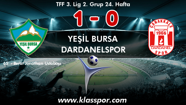 Yeşil Bursa 1 - Dardanelspor 0