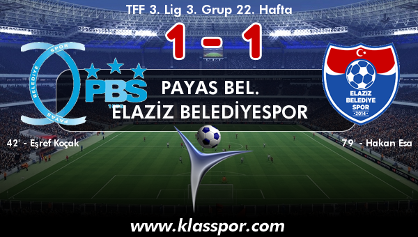 Payas Bel. 1 - Elaziz Belediyespor 1