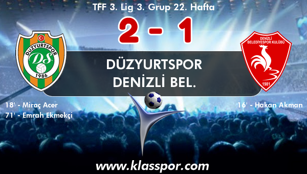 Düzyurtspor 2 - Denizli Bel. 1