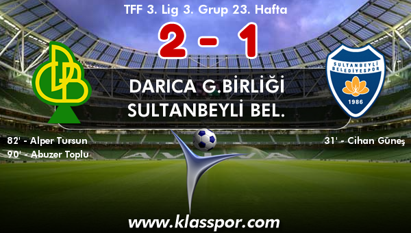 Darıca G.Birliği 2 - Sultanbeyli Bel. 1