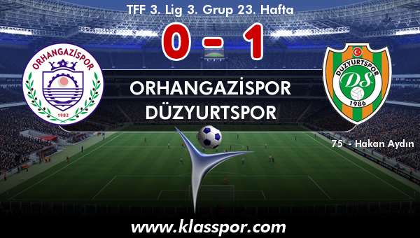 Orhangazispor 0 - Düzyurtspor 1