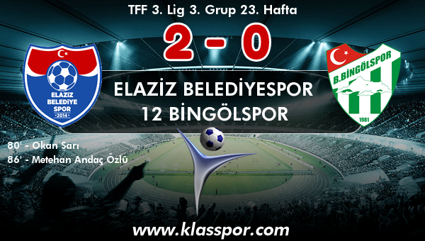 Elaziz Belediyespor 2 - 12 Bingölspor 0