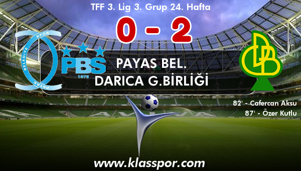 Payas Bel. 0 - Darıca G.Birliği 2