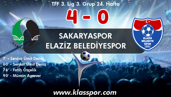 Sakaryaspor 4 - Elaziz Belediyespor 0