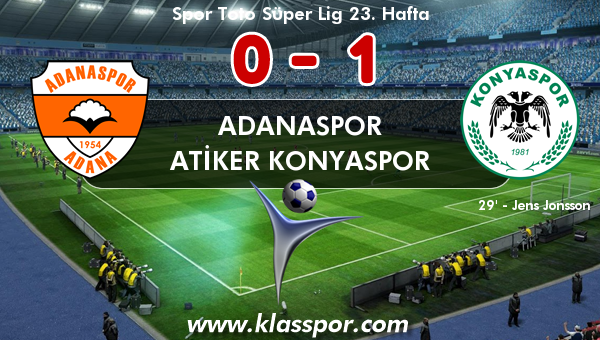 Adanaspor 0 - Atiker Konyaspor 1