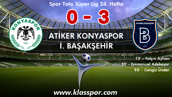 Atiker Konyaspor 0 - İ. Başakşehir 3