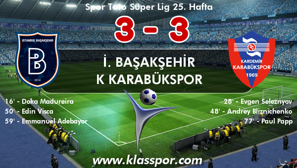 İ. Başakşehir 3 - K Karabükspor 3