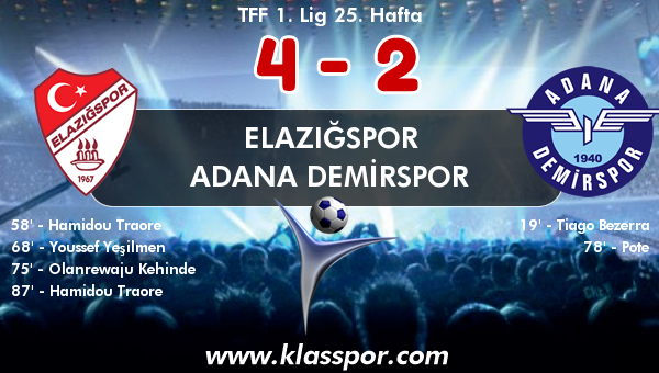 Elazığspor 4 - Adana Demirspor 2