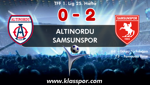 Altınordu 0 - Samsunspor 2