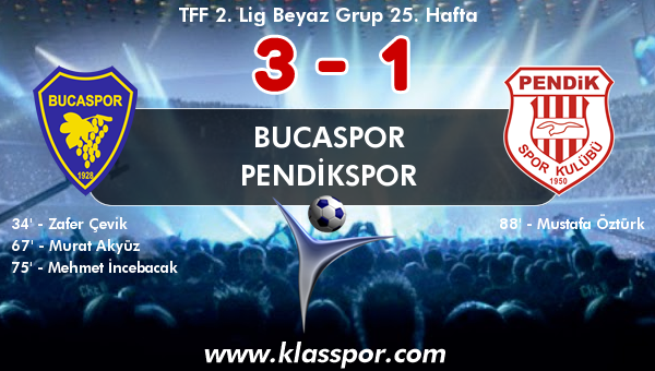 Bucaspor 3 - Pendikspor 1