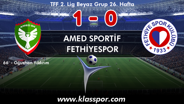 Amed Sportif 1 - Fethiyespor 0