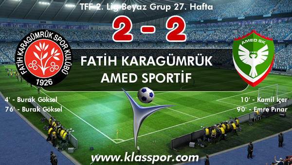 Fatih Karagümrük 2 - Amed Sportif 2