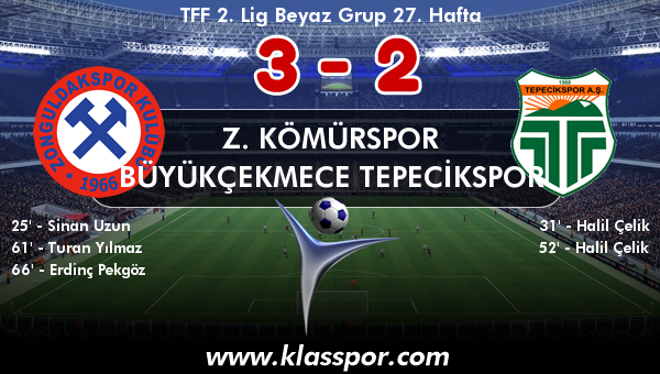 Z. Kömürspor 3 - Büyükçekmece Tepecikspor 2