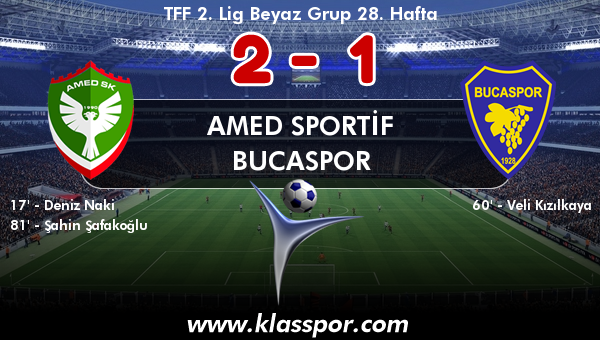 Amed Sportif 2 - Bucaspor 1