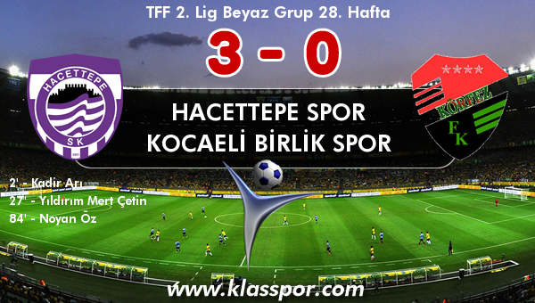 Hacettepe Spor 3 - Kocaeli Birlik Spor 0