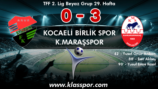 Kocaeli Birlik Spor 0 - K.Maraşspor 3