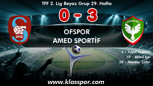 Ofspor 0 - Amed Sportif 3