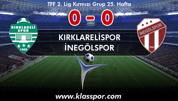 Kırklarelispor 0 - İnegölspor 0