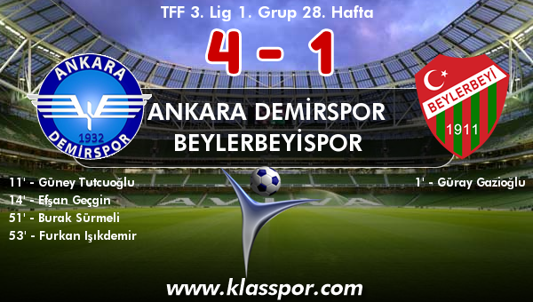 Ankara Demirspor, Beylerbeyi'ni 4'ledi