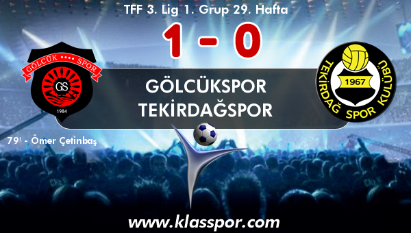 Gölcükspor 1 - Tekirdağspor 0