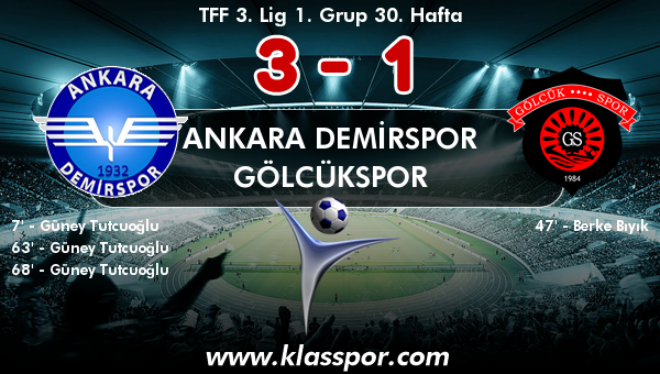 Ankara Demirspor 3 - Gölcükspor 1