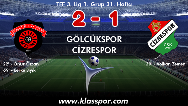 Gölcükspor 2 - Cizrespor 1