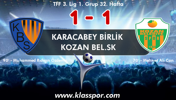 Karacabey Birlik  1 - Kozan Bel.SK 1