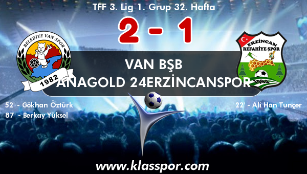 Van BŞB 2 - Anagold 24Erzincanspor 1