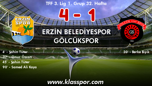 Erzin Belediyespor 4 - Gölcükspor 1