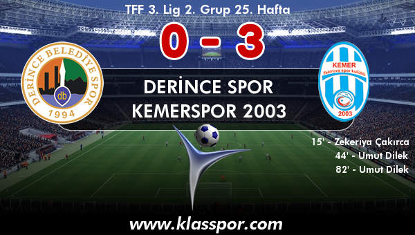 Derince Spor 0 - Kemerspor 2003 3