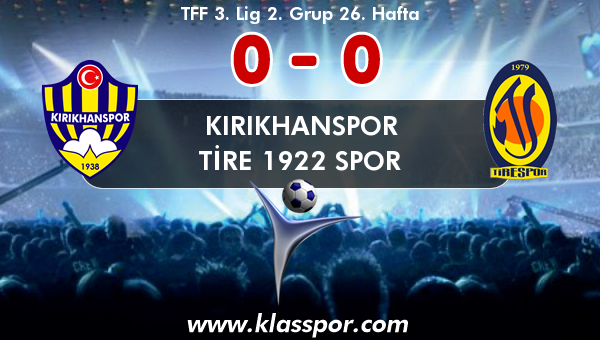 Kırıkhanspor 0 - Tire 1922 Spor 0