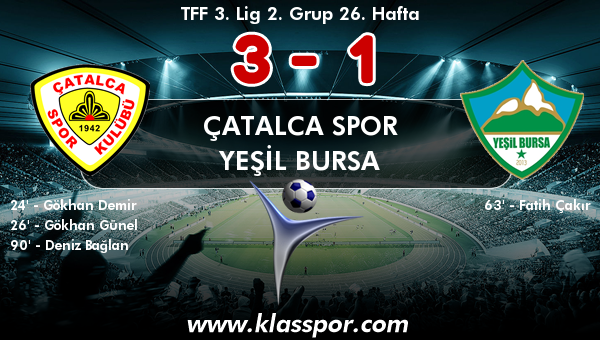 Çatalca Spor 3 - Yeşil Bursa 1