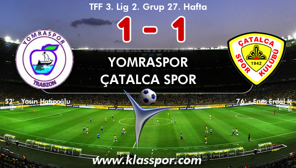 Yomraspor 1 - Çatalca Spor 1