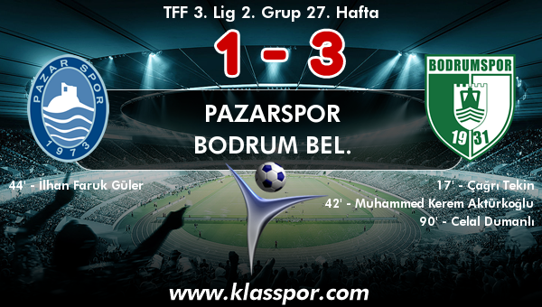 Pazarspor 1 - Bodrum Bel. 3