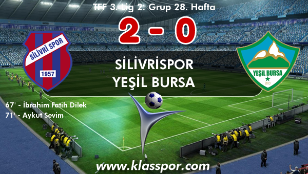 Silivrispor 2 - Yeşil Bursa 0