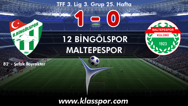 12 Bingölspor 1 - Maltepespor 0