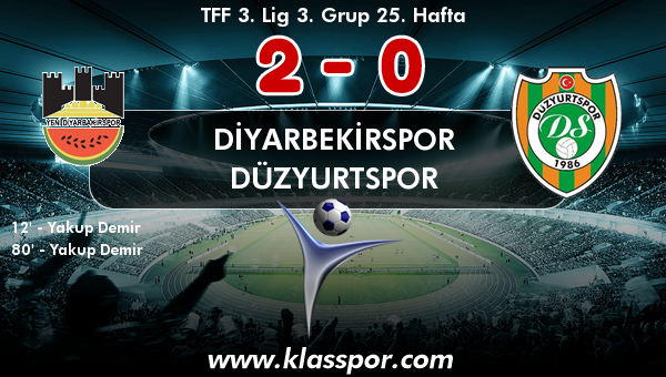 Diyarbekirspor 2 - Düzyurtspor 0