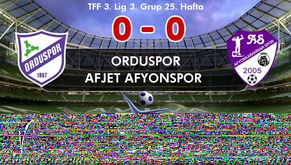 Orduspor 0 - Afjet Afyonspor  0